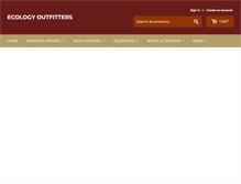 Tablet Screenshot of ecologyoutfitters.com